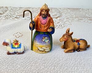Jim Shore Heartwood Creek Shepherd Donkey Sheep Hanging Ornaments Religious 2004